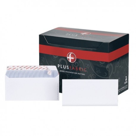 Plus Fabric DL Env Peel Seal White Pk500