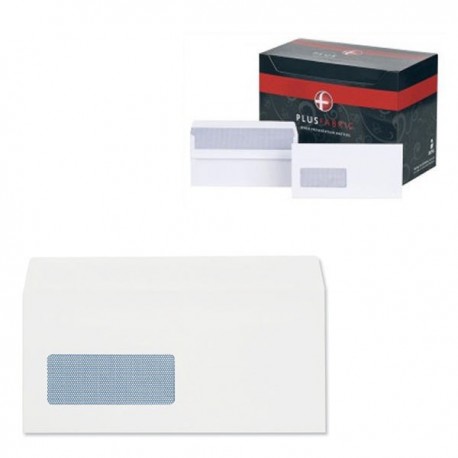 Plus Fabric DL Wdw Env Slf Seal Wht P500