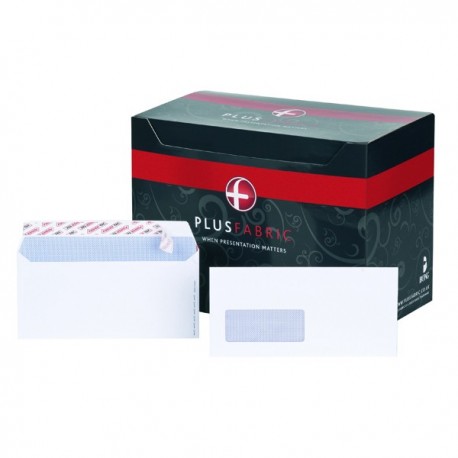 Plus Fabric DL Wndw Env Pl Seal Wht P500