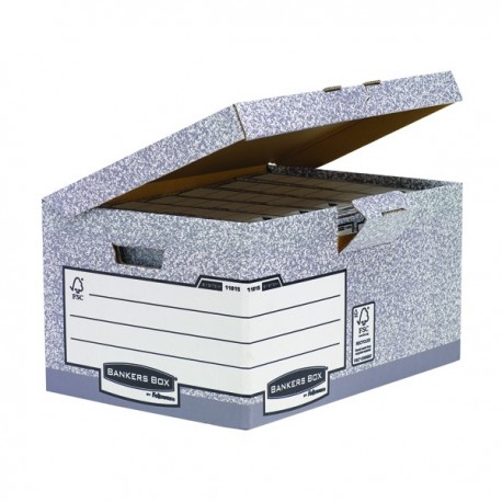 Fellowes Grey Fliptop Storage Box Pk10