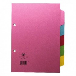 Concord 5-Part Index Divider A5 Asstd