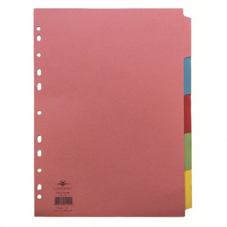 Concord 5-Prt Subject Divider A4 Asstd