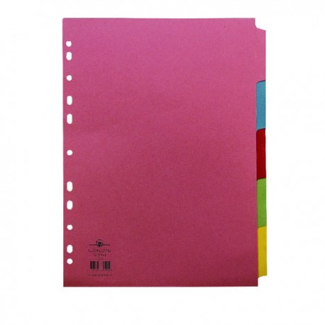 Concord 5-Part Dividers Reinf A4 Asstd