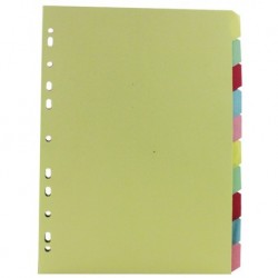 A4 Manilla 10-Part Multi-Colour Divider