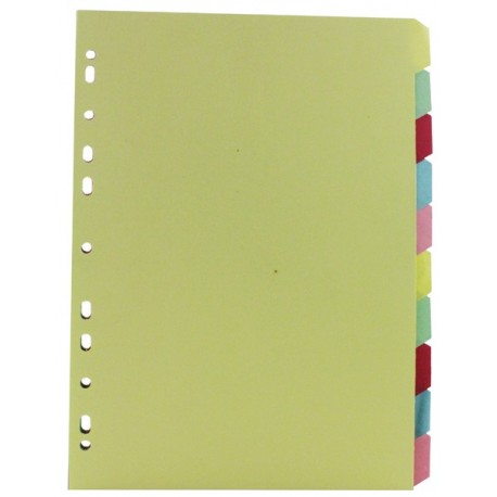A4 Manilla 10-Part Multi-Colour Divider