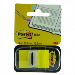 3M Post-it Ylw 25mm Index Tab/Dispensr