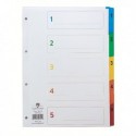 Concord Index 1-5 A4 White Multi Tab