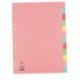 A4 Manilla 12-Pt Pink/Multi Tab Divider