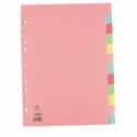 A4 Manilla 12-Pt Pink/Multi Tab Divider