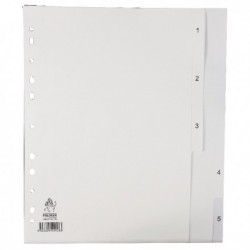 White A4 1-5 Polypropylene Index