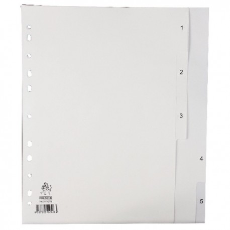 White A4 1-5 Polypropylene Index