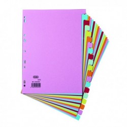 Elba 20-Part Card Divider A4 Assorted