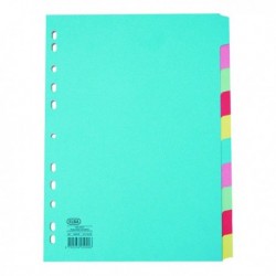 Elba 10-Pt Card Divider A4 Ex-Wide Asstd