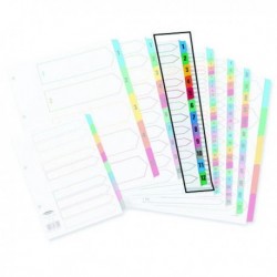 Concord Index 1-12 A4 White/Multi Tab