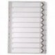 White A4 1-10 Mylar Index Dividers