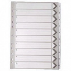 White A4 1-10 Mylar Index Dividers