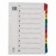A4 Mylar Index 1-10 Multi-Colour
