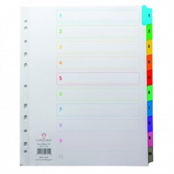 Concord Index 1-10 A4 Ex Wide Multi Tab