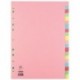 A4 Manilla Divider 20-Pt Pink/Multi Tabs