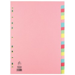A4 Manilla Divider 20-Pt Pink/Multi Tabs