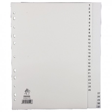 White A4 1-31 Index Dividers