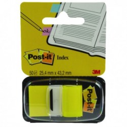 Post-it Index Tab 25mm Yellow Pk12
