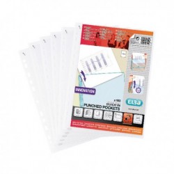 Elba Quick In Punched Pocket A4 Clr P100