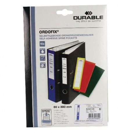 Durable Ordofix Spine Label Pk10 8090/06