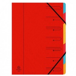 Europa 7-Part Organiser A4 Red
