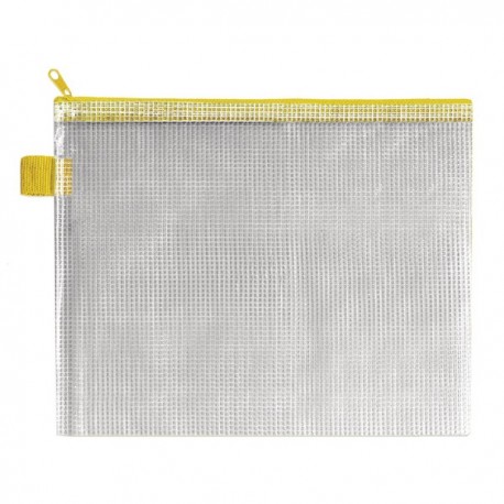 BDS Mesh Zip Bag 255x205mm Yellow Pk5