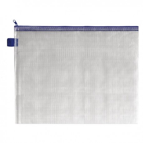 BDS Mesh Zip Bag 360x275mm Blue Pk5