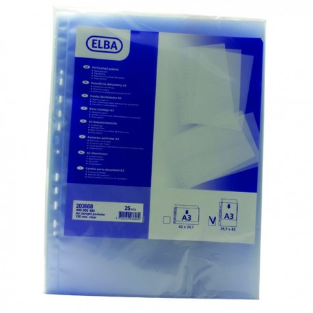 Elba Pocket Upright Open Top A3 Pk100