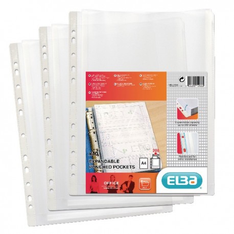 Elba Expand Punch Pocket Top A4 Pk10