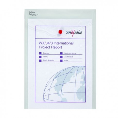 Snopake Polyfile Wallet A4 Clear Pk5