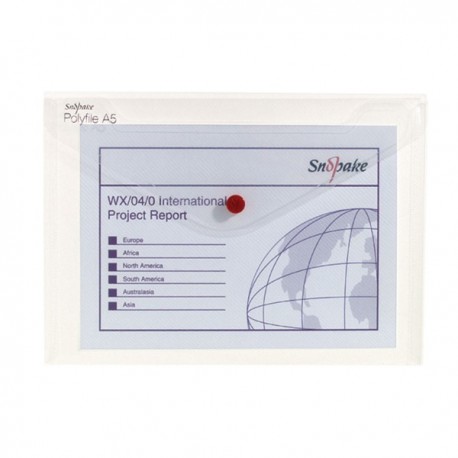 Snopake Polyfile Classic A5 Clear Pk5