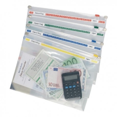 Snopake Zippa-Bag 250x180mm Astd Pk25