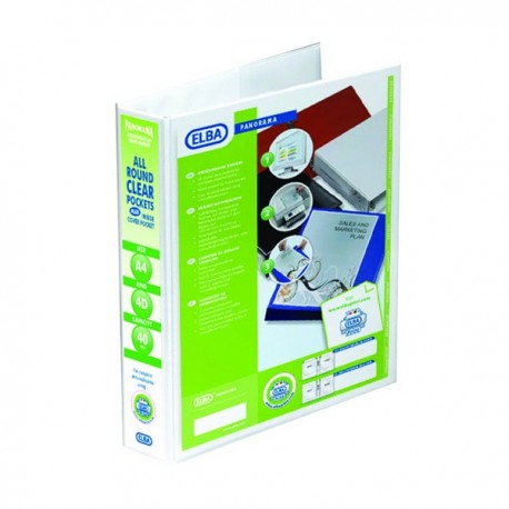 Elba Panorama 4D Ring Binder A4 Wht
