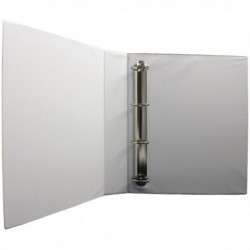 White 40mm Pres 4D-Ring Binder Pk10