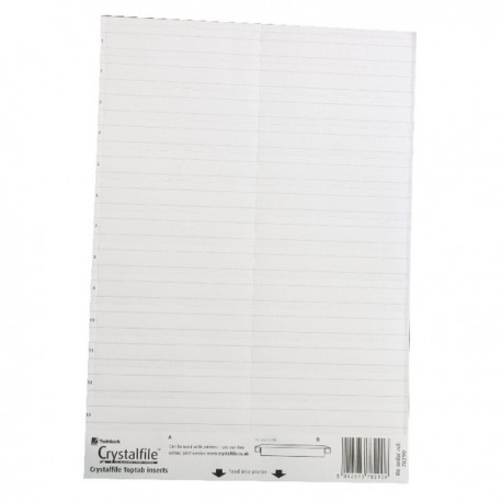 Rexel Crystalfile Lnk Top Tab Insrts P50