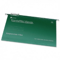 Rexel Crystalfile Suspn Files FS Grn P50