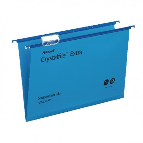 Rexel Crystalfile Ex Suspsn File Blu P25