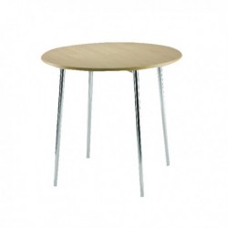 FF Arista Bch Chrome Round Bistro Table