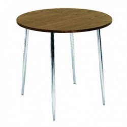 FF Arista Wnt Chrome Round Bistro Table