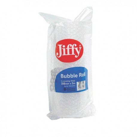 Jiffy Bubble Film Roll 300mmx3m Clr Pk20