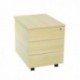 FF Serrion 3 Drawer Mobile Pedestal Oak