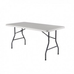 FF Jemini 1520mm Folding Rect Table Whit