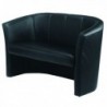 FF Avior Black 2 Seat Vinyl Tub Sofa