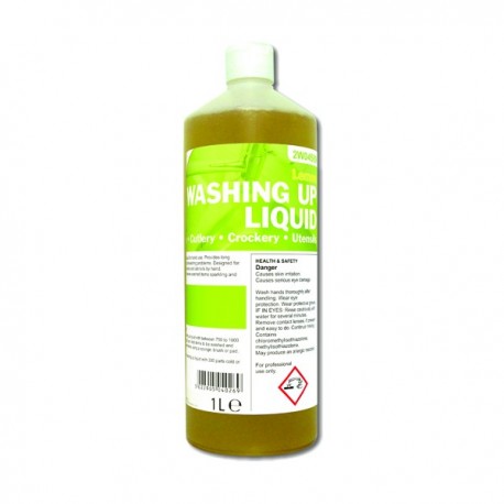2Work Washing Up Liquid Lemon 1Ltr