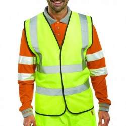 Hi-Viz Vest S/Yellow EN ISO 20471 Lge