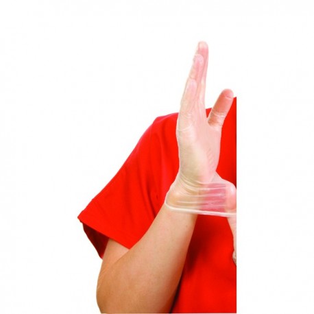 Shield PF Small Clear Vinyl Gloves Pk100